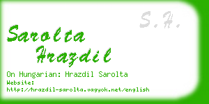 sarolta hrazdil business card
